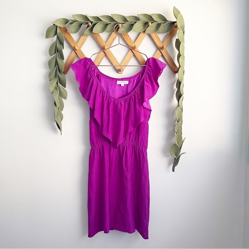 Amanda Uprichard Ruffled Pink Silk Dress